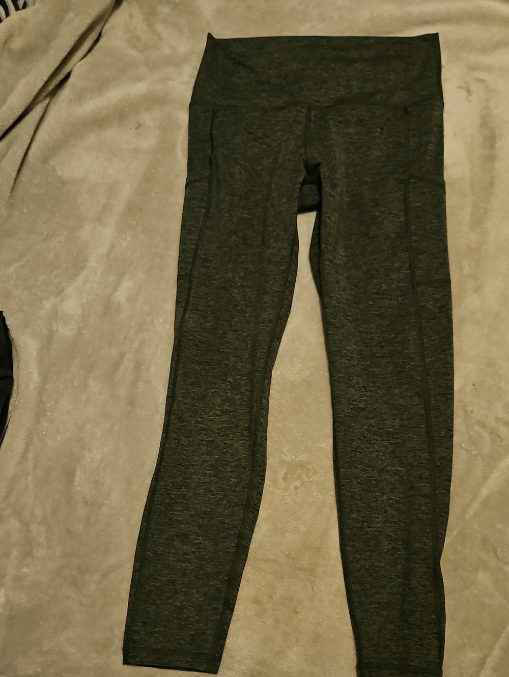 Kids Stretch High-Waist Leggings in Dark Gray